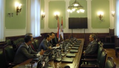 28 May 2013 The Head and members of the Parliamentary Friendship Group with Palestine in meeting with the Palestinian Ambassador to Serbia